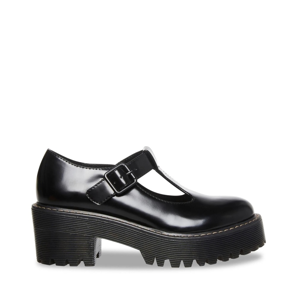 MADDEN GIRL WOMENS HOLLYY LOAFER - BLACK SIZE 7.5